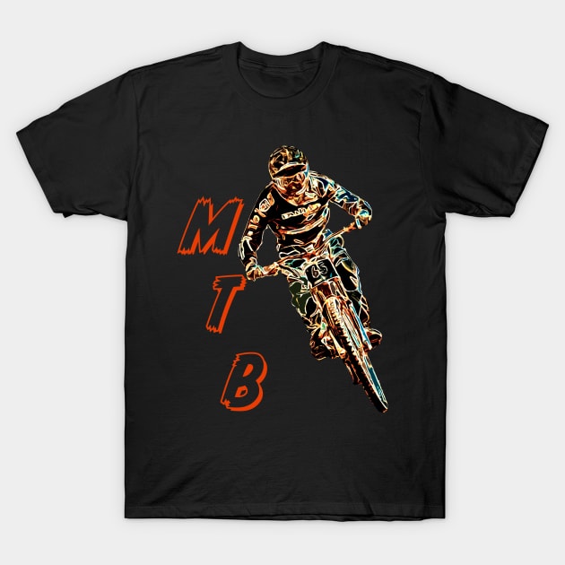 mountain bike enduro downhill T-Shirt by rickylabellevie